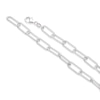 Thumbnail Image 3 of Sterling Silver Textured Paper Link Chain Necklace