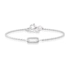 Thumbnail Image 0 of Sterling Silver Cubic Zirconia Oval Link Rope Bracelet