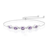 Thumbnail Image 0 of Sterling Silver Amethyst & 0.09ct Diamond Bolo Bracelet