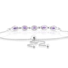 Thumbnail Image 2 of Sterling Silver Amethyst & 0.09ct Diamond Bolo Bracelet