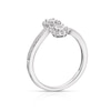 Thumbnail Image 2 of 9ct White Gold 0.25ct Diamond Two Flower Open Ring
