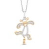 Thumbnail Image 1 of Disney Treasures Tigger Sterling Silver & 9ct Yellow Gold 0.10ct Diamond Pendant