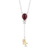 Thumbnail Image 1 of Disney Treasures Winnie The Pooh Sterling Silver & 9ct Yellow Gold Garnet & Diamond Pendant