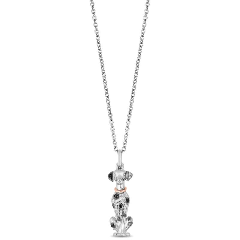 Disney Treasures 101 Dalmatians Sterling Silver & 9ct Rose Gold Diamond Pendant