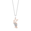 Thumbnail Image 1 of Disney Treasures Piglet Sterling Silver & 9ct Rose Gold Diamond Pendant