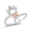 Thumbnail Image 1 of Disney Treasures Aristocats Sterling Silver & 9ct Rose Gold 0.10ct Diamond Ring