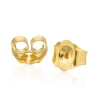 Thumbnail Image 1 of Sterling Silver & 18ct Gold Plated Vermeil 0.04ct Diamond Honeycomb Earrings
