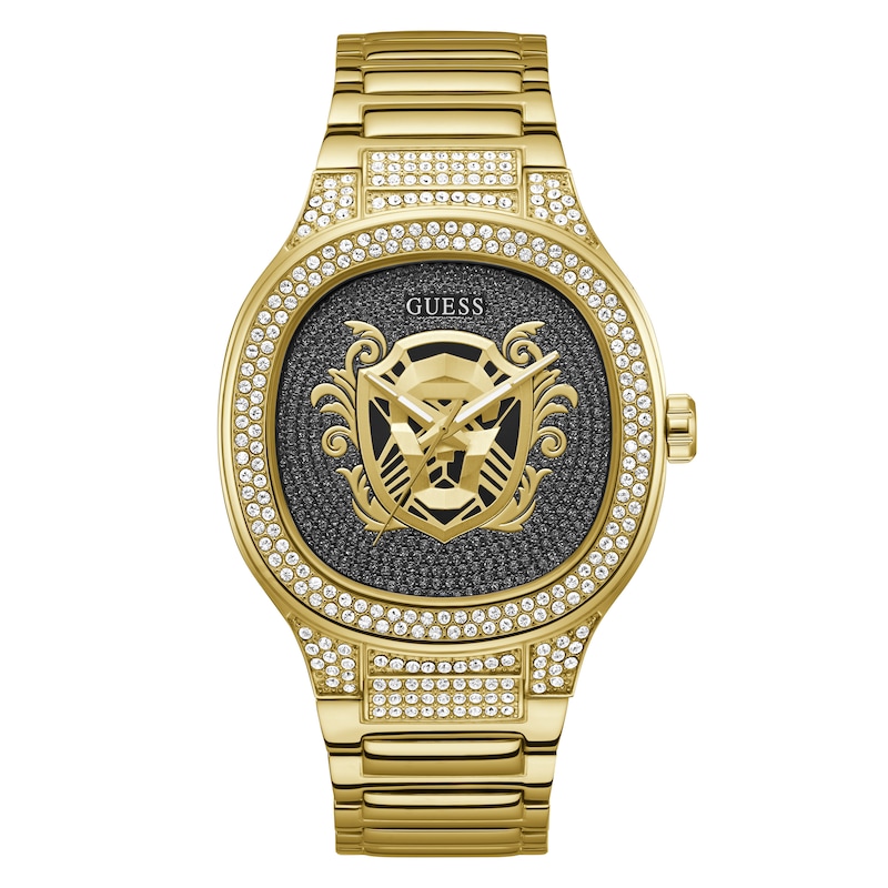 Guess Kingdom Men's Gold Tone Steel Bracelet Watch | H.Samuel