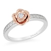 Thumbnail Image 0 of Enchanted Disney Fine Jewellery Rose Gold Diamond Belle Dainty Rose Ring