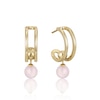 Thumbnail Image 0 of Ania Haie 14ct Gold Plated Silver Rose Quartz Hoop Earrings