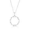 Thumbnail Image 0 of Sterling Silver Cubic Zirconia Baguette Cut Round Pendant
