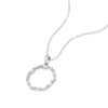 Thumbnail Image 1 of Sterling Silver Cubic Zirconia Baguette Cut Round Pendant