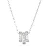 Thumbnail Image 0 of Sterling Silver Cubic Zirconia 3 Ring Necklace