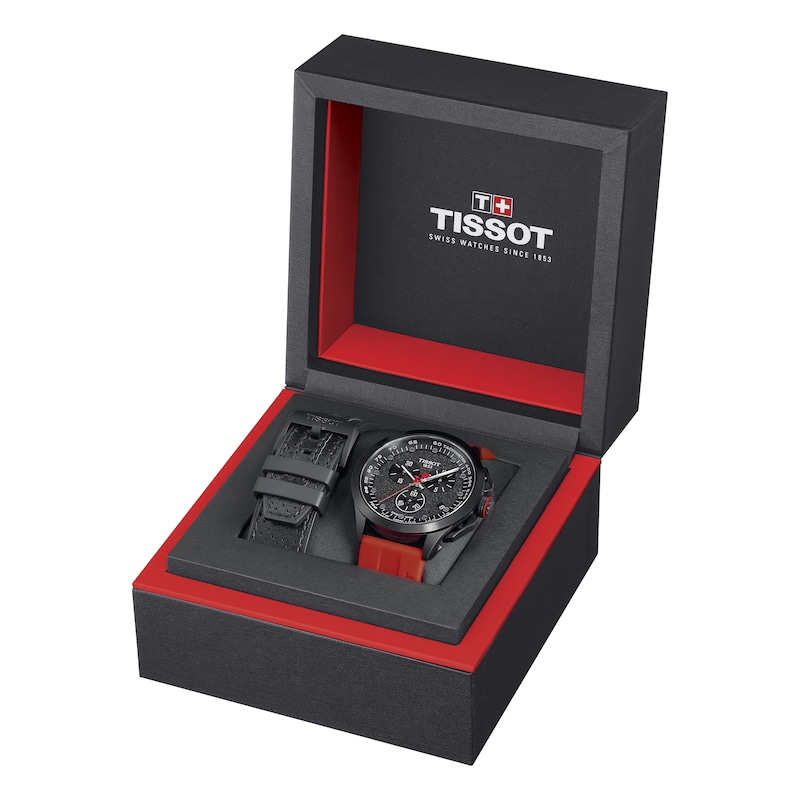 Tissot T-Race Cycling Vuelta 2023 Men's Red Leather Strap Watch