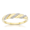 Thumbnail Image 0 of 9ct Yellow Gold 0.06ct Diamond Twist Eternity Ring