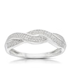 Thumbnail Image 1 of 9ct White Gold 0.13ct Diamond Woven Half Eternity Ring