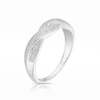 Thumbnail Image 2 of 9ct White Gold 0.13ct Diamond Woven Half Eternity Ring