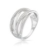 Thumbnail Image 2 of Sterling Silver 0.33ct Diamond Wrap Half Eternity Ring