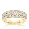 Thumbnail Image 0 of 9ct Yellow Gold 0.20ct Diamond Hearts Half Eternity Ring