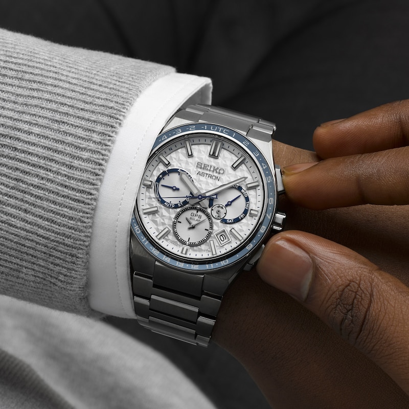 Seiko Astron Solar 5x Dual Limited Edition Men's Titanium Bracelet Watch