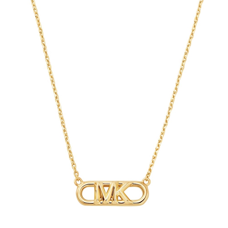 Main Image 2 of Michael Kors Statement Link Gold Plated Sterling Silver MK Necklace