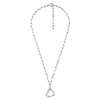 Thumbnail Image 0 of Michael Kors Love Silver Cubic Zirconia Heart Chain Necklace