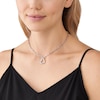 Thumbnail Image 2 of Michael Kors Love Silver Cubic Zirconia Heart Chain Necklace