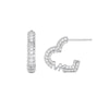 Thumbnail Image 1 of Michael Kors Love Silver Cubic Zirconia Heart Hoop Earrings