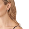 Thumbnail Image 2 of Michael Kors Love Silver Cubic Zirconia Heart Hoop Earrings