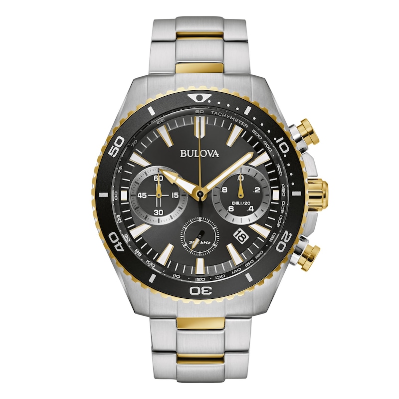 Bulova Classic Men's Black Chronograph Dial Stainless Steel Watch | H ...