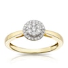 Thumbnail Image 1 of 9ct Yellow Gold 0.25ct Total Diamond Round Cluster Ring