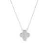Thumbnail Image 0 of Sterling Silver Cubic Zirconia Pave Set Clover Pendant