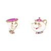 Thumbnail Image 0 of Disney Beauty And The Beast Gold Plated Silver Enamel Mrs Potts & Chip Earrings
