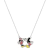 Thumbnail Image 1 of Disney Sterling Silver Enamel Kissing Mickey & Minnie Mouse Necklace