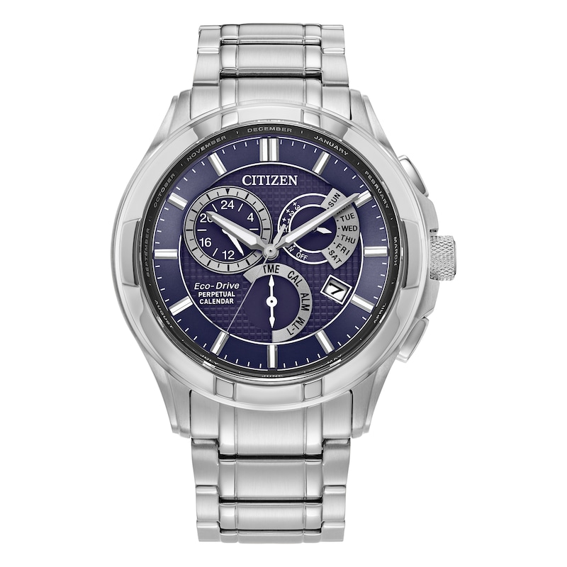 Citizen Classic Men's Eco-Drive 8700 Blue Dial Stainless Steel Bracelet Watch