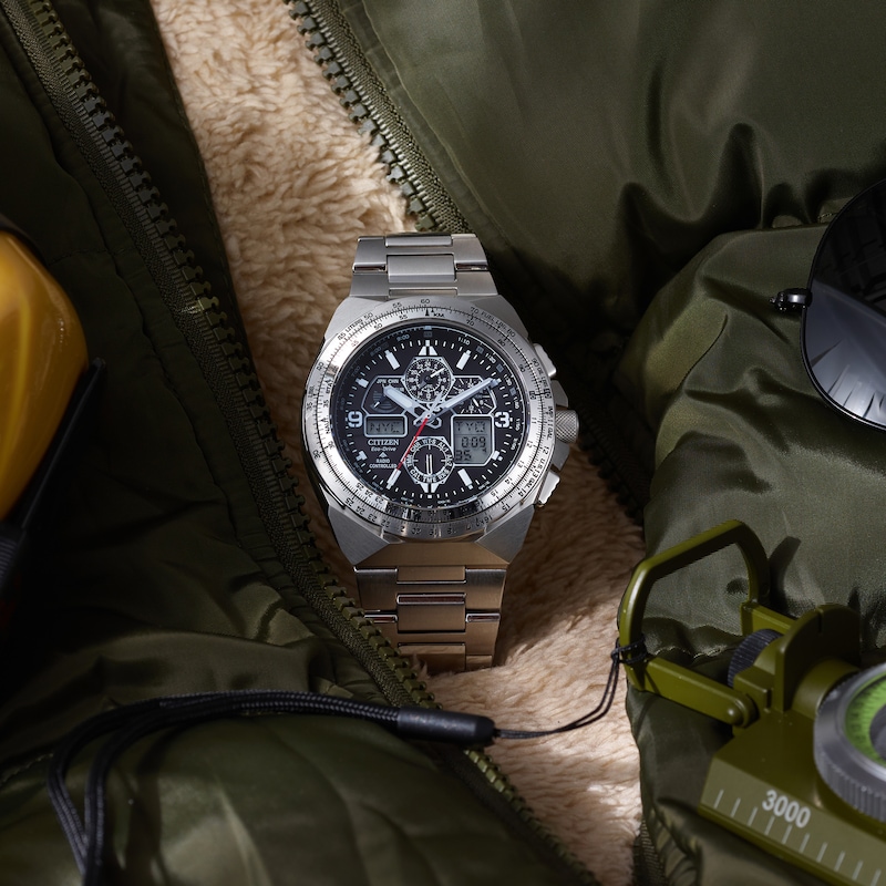 Citizen Promaster Men's Eco-Drive Skyhawk A.T Chronograph Stainless Steel Bracelet Watch