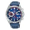 Thumbnail Image 1 of Lorus Men's 43mm Blue Chronograph Dial Blue Leather Strap Watch