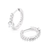Thumbnail Image 0 of Sterling Silver Cubic Zirconia Solitaire Hoop Earrings