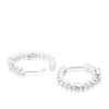 Thumbnail Image 1 of Sterling Silver Cubic Zirconia Solitaire Hoop Earrings