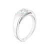 Thumbnail Image 1 of Sterling Silver Cubic Zirconia Open Centre Stone Ring Size N