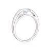 Thumbnail Image 2 of Sterling Silver Cubic Zirconia Open Centre Stone Ring Size N