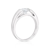 Thumbnail Image 3 of Sterling Silver Cubic Zirconia Open Centre Stone Ring Size P