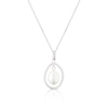 Thumbnail Image 1 of Sterling Silver Floating Cultured Freshwater Pearl Pendant Necklace