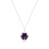 Thumbnail Image 0 of Purple Crown Chakra Sterling Silver Pendant Necklace