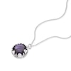 Thumbnail Image 1 of Purple Crown Chakra Sterling Silver Pendant Necklace
