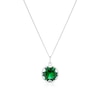 Thumbnail Image 1 of Green Heart Chakra Sterling Silver Pendant Necklace