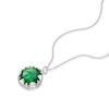 Thumbnail Image 2 of Green Heart Chakra Sterling Silver Pendant Necklace