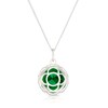 Thumbnail Image 4 of Green Heart Chakra Sterling Silver Pendant Necklace