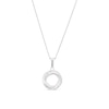 Thumbnail Image 0 of Sterling Silver Cubic Zirconia Open Twist Circle Pendant Necklace