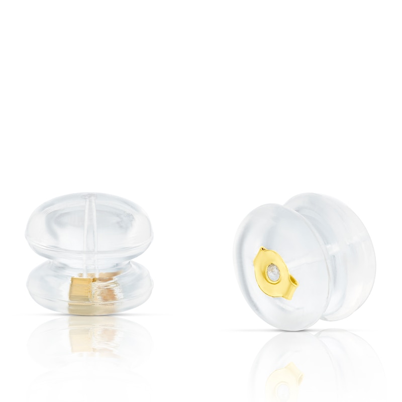 9ct Yellow Gold Cubic Zirconia Open Heart Stud Earrings